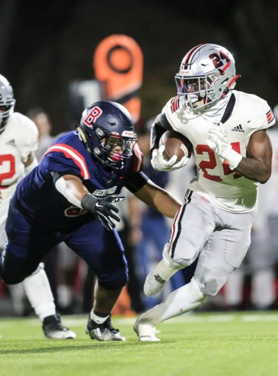 Dylan Riley (24) has rushed for nearly 5,000 yards and 50 touchdowns in his prep career